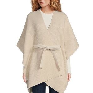 NWT- SASSO + SMYTH Belted Reversible Ruana